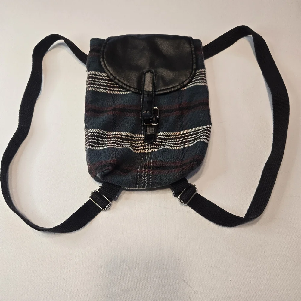 Plaid Womens‎ Mini Backpack With Adjustable Straps Punk Goth Festival